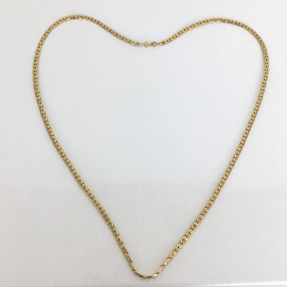Vintage Chunky Long Gold Tone Chain Necklace by Accessocraft New York City